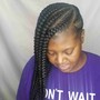 8-10 straight back stitch Cornrows with extension (hair included)