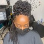 Lock Coloring (roots, retouch, & tips) w/ Retwist & Styling