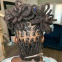 Adult Bantu Knots with Crochet