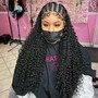 Feed-in Braids W/ extensions in the back