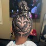 Kids Braided Ponytail  w/ natural hair