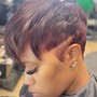 Silk Press short hair (short cut 2inches )