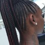 Cornrows- ponytail