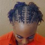 Flat Twist Updo with Crochet