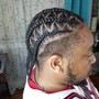 Men Cornrows(simple style/8 or less braids)