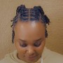 Flat Twist Updo with Crochet