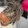 Conrows with hair extensions