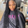 Medium  mid back knotless Braids