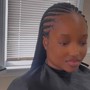 Half tribal/ half knotless braids medium