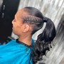 Large Feed In Ponytail Midback