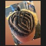 Cornrows-Faded Hair Cut (Hair on Top) Large