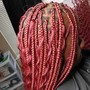 Medium Mid-back Goddess Knotless Box Braids