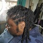 8-10 straight back stitch Cornrows with extension (hair included)