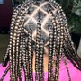 Large Knotless Box Braids