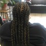 Cornrows up to 6 braids w/out added hair