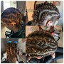 Natural hair Cornrows