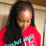 Cornrows up to 6 braids w/out added hair