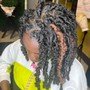 Full head soft locs retouch