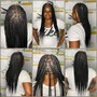 Midback Extra Small Knotless Braids