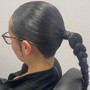 Sleek ponytail knot