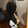 Medium knotless Braids mid back