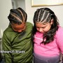 Kid's cornrows (with extensions)