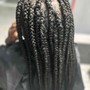 2 Cornrows natural hair with extension