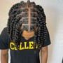 Natural Hair braids (high top fade)