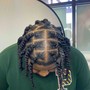 Natural Hair braids (high top fade)