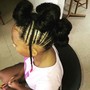 Braided up ponytail