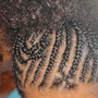 Cornrows w design/ natural hair