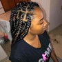 Cornrows w design/ natural hair