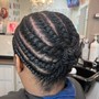 Two strand Twists, Flat twists to bun Package