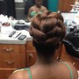 Ponytail updo style