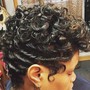 Shampoo style with relaxer edge up