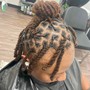 Natural length small cornrows