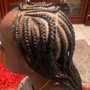 Straight  back Cornrow (without extensions)