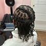 Natural cornrows or Flat twist