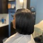 Relaxer Touch-up, Semi Permanent Color, Women's Cut