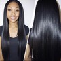 Traditional sew in with leave out