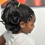 French curl braids style