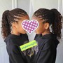 Knotless Braids wit Curly Short