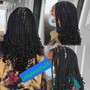 Knotless Braids wit Curly Short