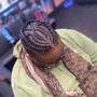 Cornrows with natural hair