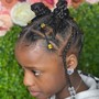 Natural ponytail with rhinestones kids