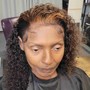 Frontal sew in with shampoo