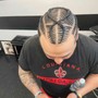 Mens design stitch braids