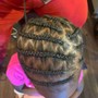 Kid's traditional cornrows no hair