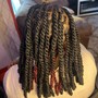 Med-Bohemian knotless braids