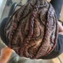 Cornrow Design on Natural Hair